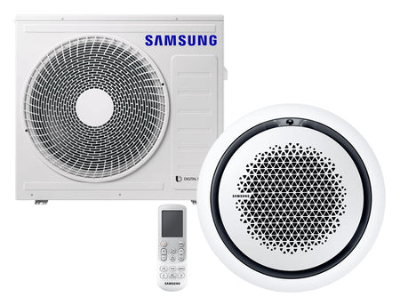 SAMSUNG BAC Deckenkassette Set Kühlen 7.1 kW | Heizen 8.0 kW AC071RN4PK IR rund