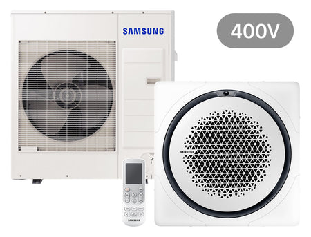 SAMSUNG BAC Deckenkassette Set Kühlen 12.0 kW | Heizen 13.0 kW AC120RN4PK IR 400 V eckig