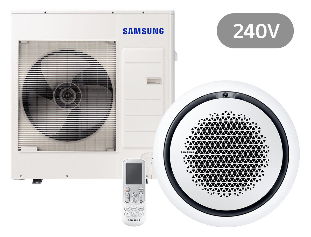 SAMSUNG BAC Deckenkassette Set Kühlen 12.0 kW | Heizen 13.0 kW AC120RN4PK IR 240 V rund