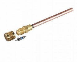 Schrader Lötstutzen 1/4"" SAE (7/16"" UNF) - 6 mm Kupfer 100 mm Länge