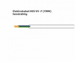 Energieleitung 4 x 1,5 mm², H05VV-F 4G1,5gr (YMM) -  100 m Bund