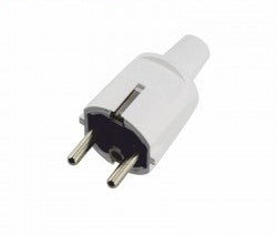 Schuko-Stecker IP20, gerade, Schraubklemmen
