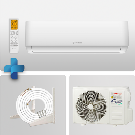 HANTECH 12000 BTU 3,4 kW Split Klimaanlage WLAN R32 Mod. HPRO 3m Leitung + Halter