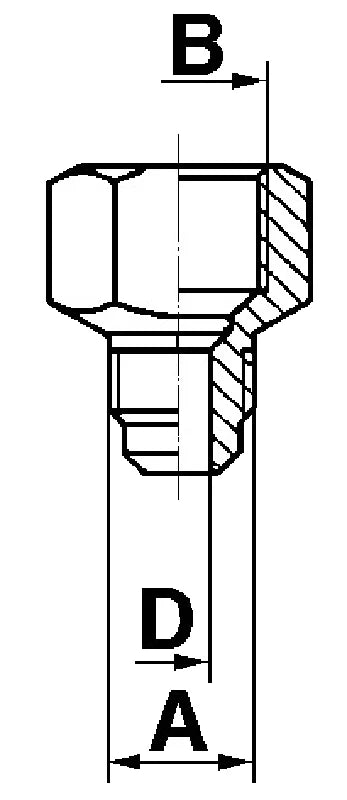 Aufschraubstutzen AS 7/16" x 5/8"UNF