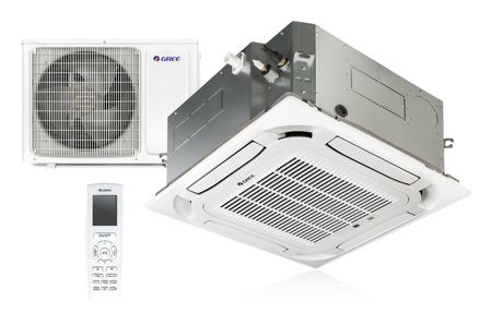 GREE GUD-140-TA/WAX | Deckenkassetten Klimaanlagen Set | 13,4 kW