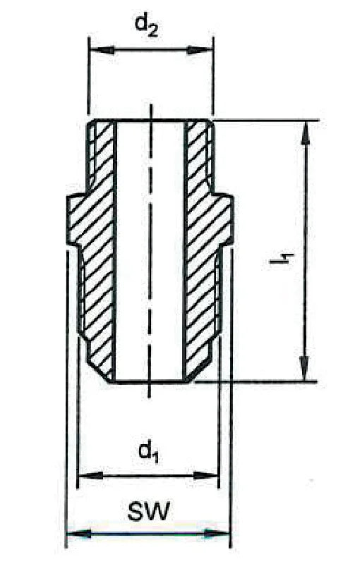 Einschraubstutzen zylindrisch N 6xR1/4"