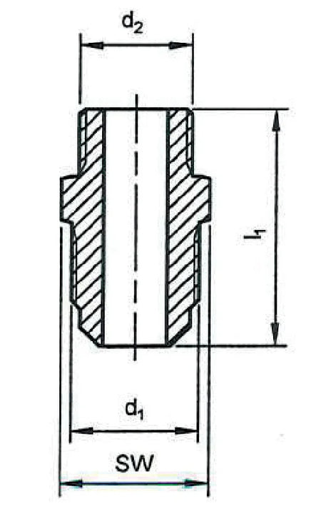 Einschraubstutzen zylindrisch N 6xR1/4"