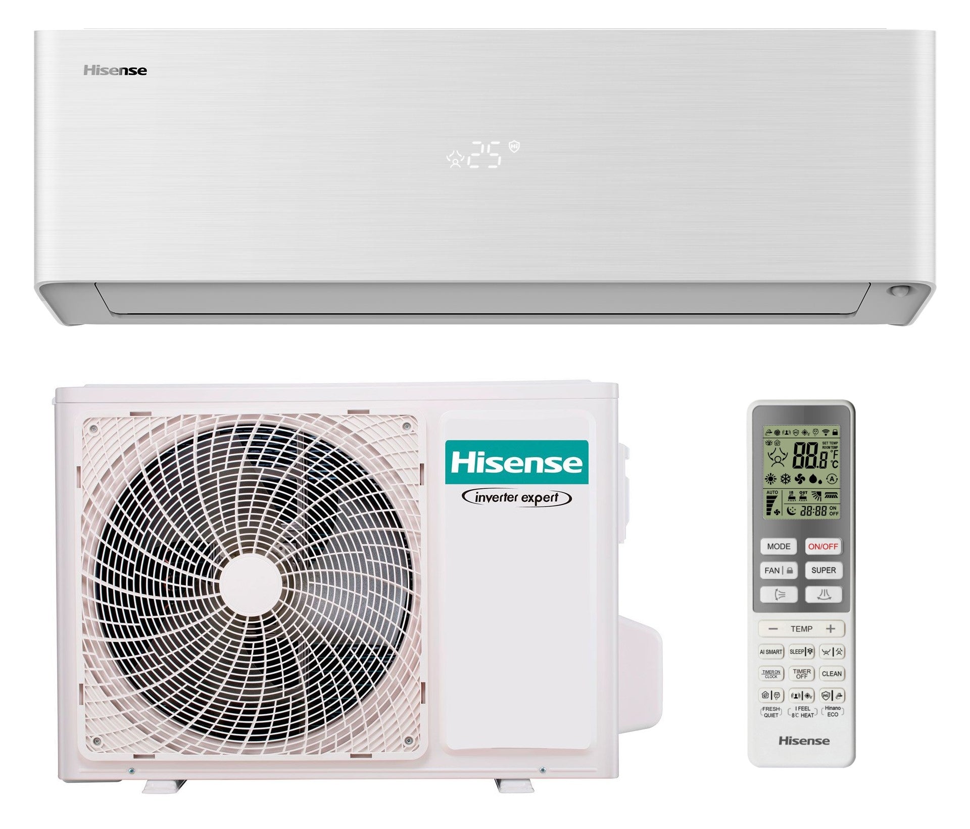 Hisense Energy Pro X weiß Wandgerät-Set QH35XV4AG + AS35XV4EW - 3,5 kW