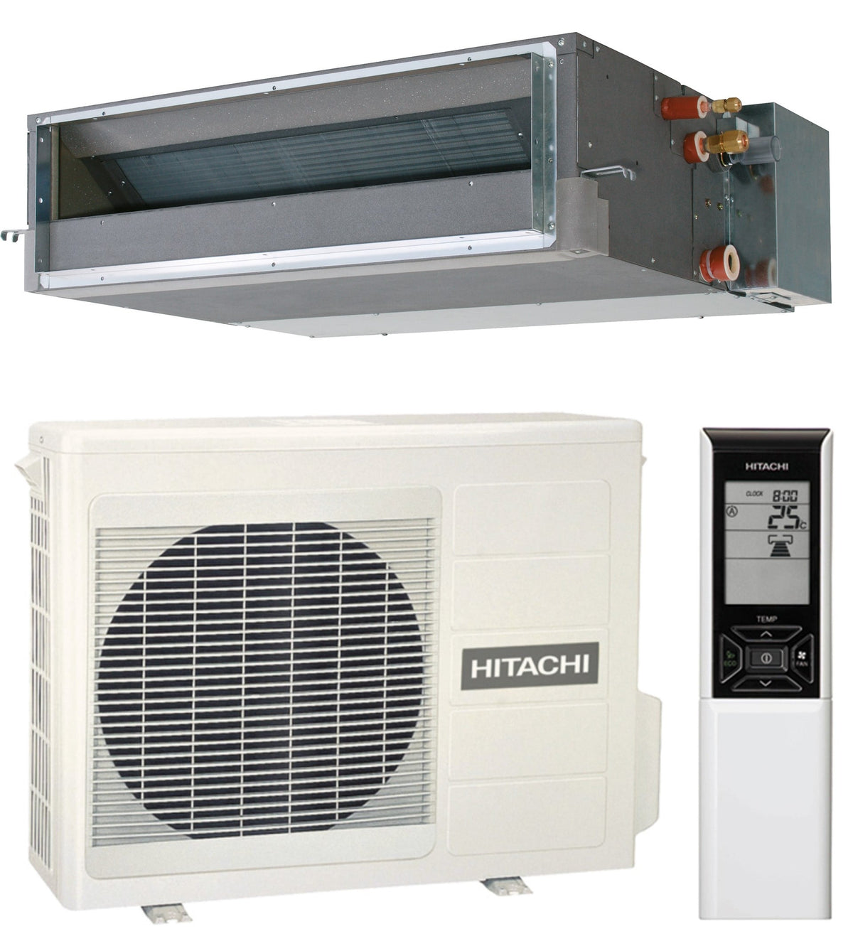 Hitachi RAD-60RPE + RAC-60NPE – Kanalgerät-Set 6,0 kW R32 – Split-Klimaanlage
