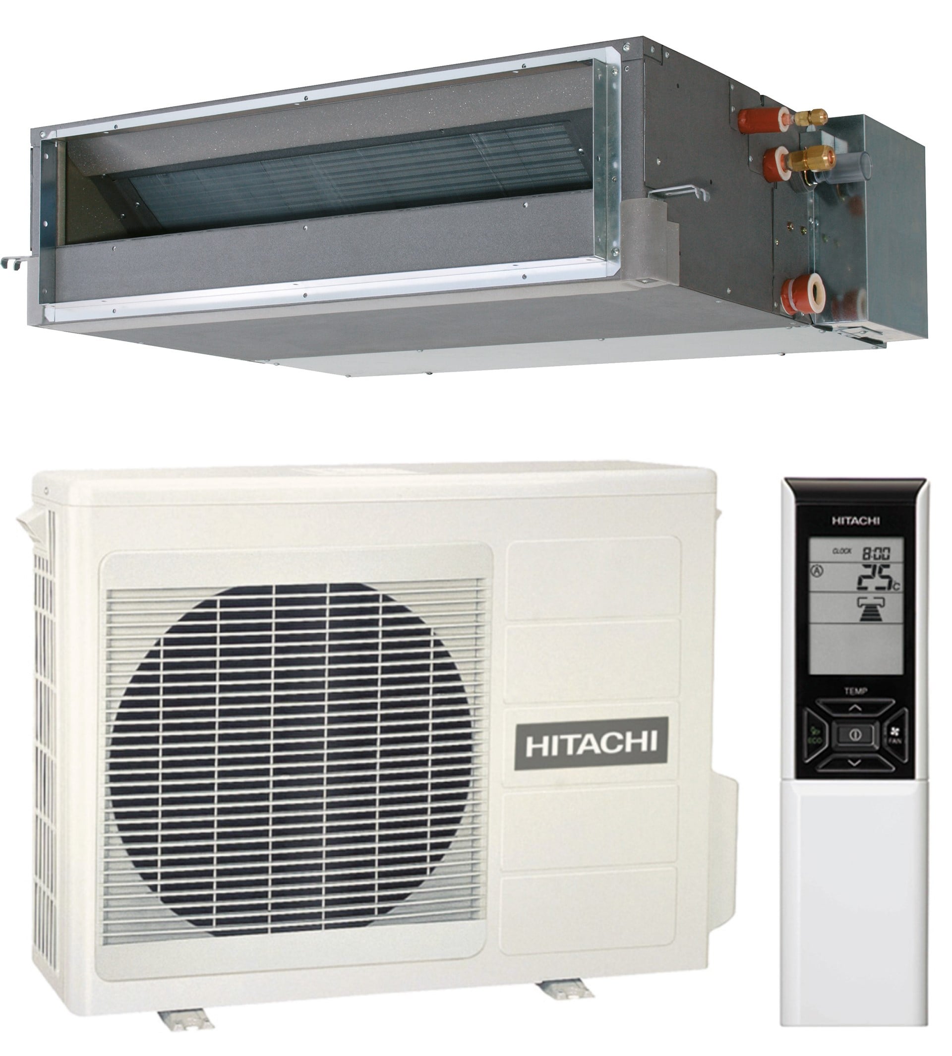 Hitachi RAD-60RPE + RAC-60NPE – Kanalgerät-Set 6,0 kW R32 – Split-Klimaanlage