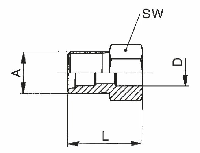 Lötstutzen f. O-Ring Ausführung LSV 3/4"UNFx12mm