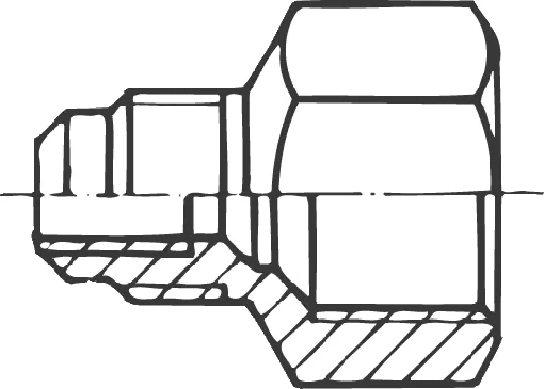 Schraderventil Aufschraubstutzen A-31614 7/16"UNFx7/16"UNF i/a VUR3-44
