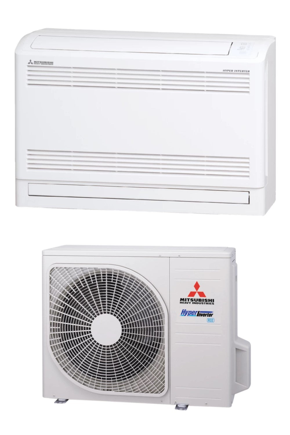 Mitsubishi Heavy SRF50ZSX-W + SRC50ZSX-W3 – Truhengerät-Set 5,0 kW R32 – Split-Klimaanlage