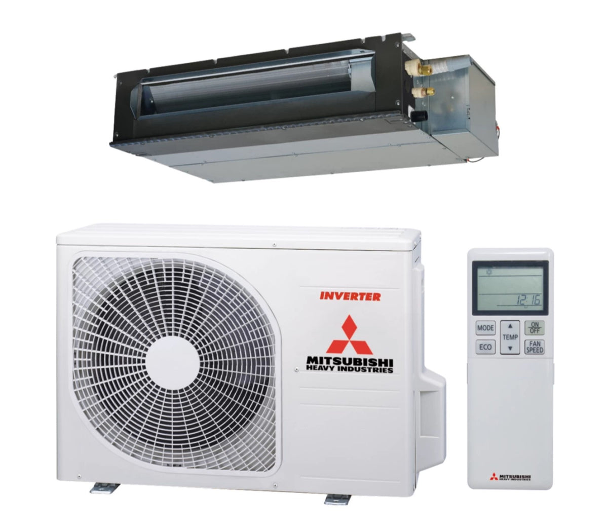 Mitsubishi Heavy SRR35ZS-W + SRC35ZS-W2 – Kanalgerät-Set 3,5 kW R32 – Split-Klimaanlage