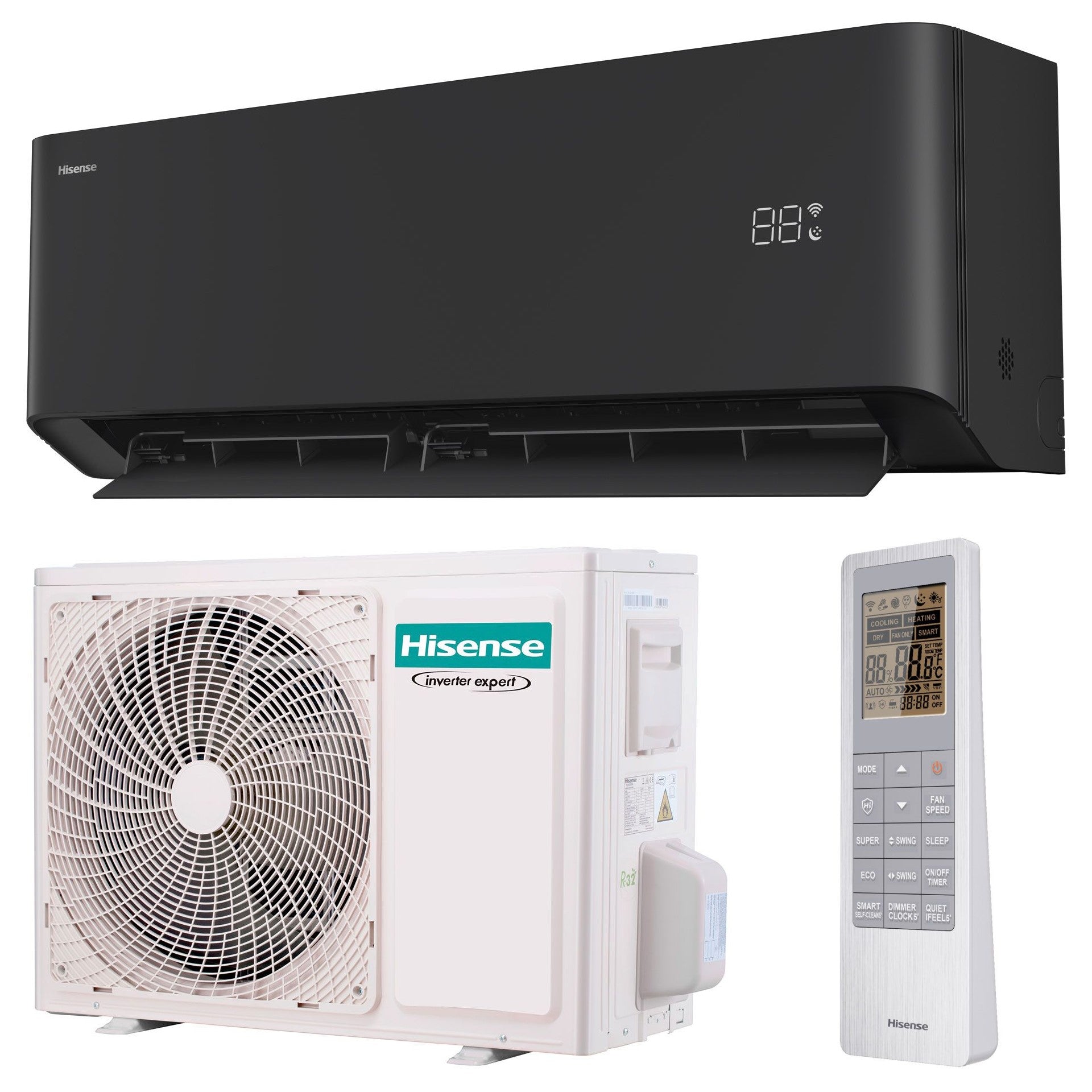 Hisense UNI HB schwarz Wandgerät-Set HB50BP0BG + AS50BP0EW - 5,0 kW
