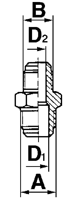 Verbindungsnippel reduziert VR G1/4"UNFx7/16"UNF