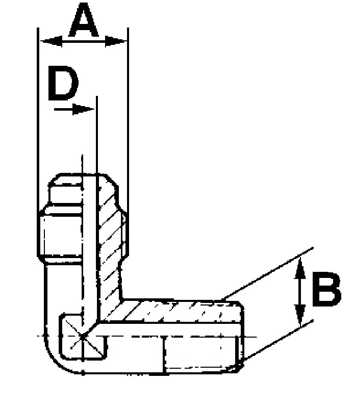 Winkelstück konisch WK 7/16"UNFx1/8"NPT