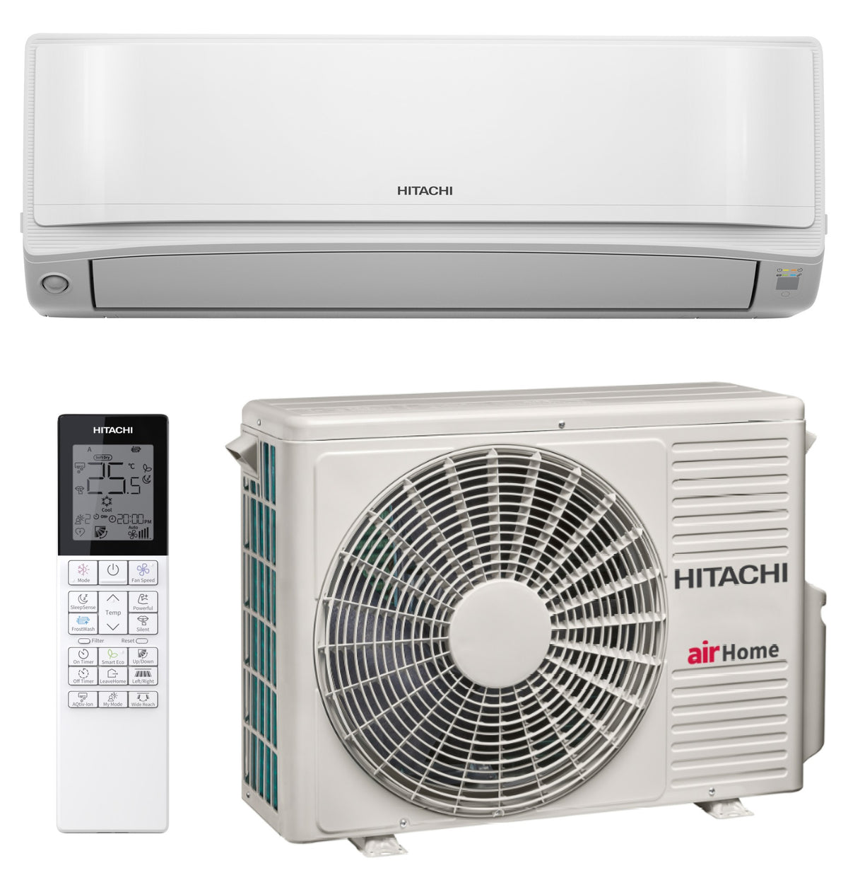 Hitachi RAK-VJ18RHAE + RAC-VJ18WHAE – Wandgerät-Set 2,0 kW R32 – Split-Klimaanlage