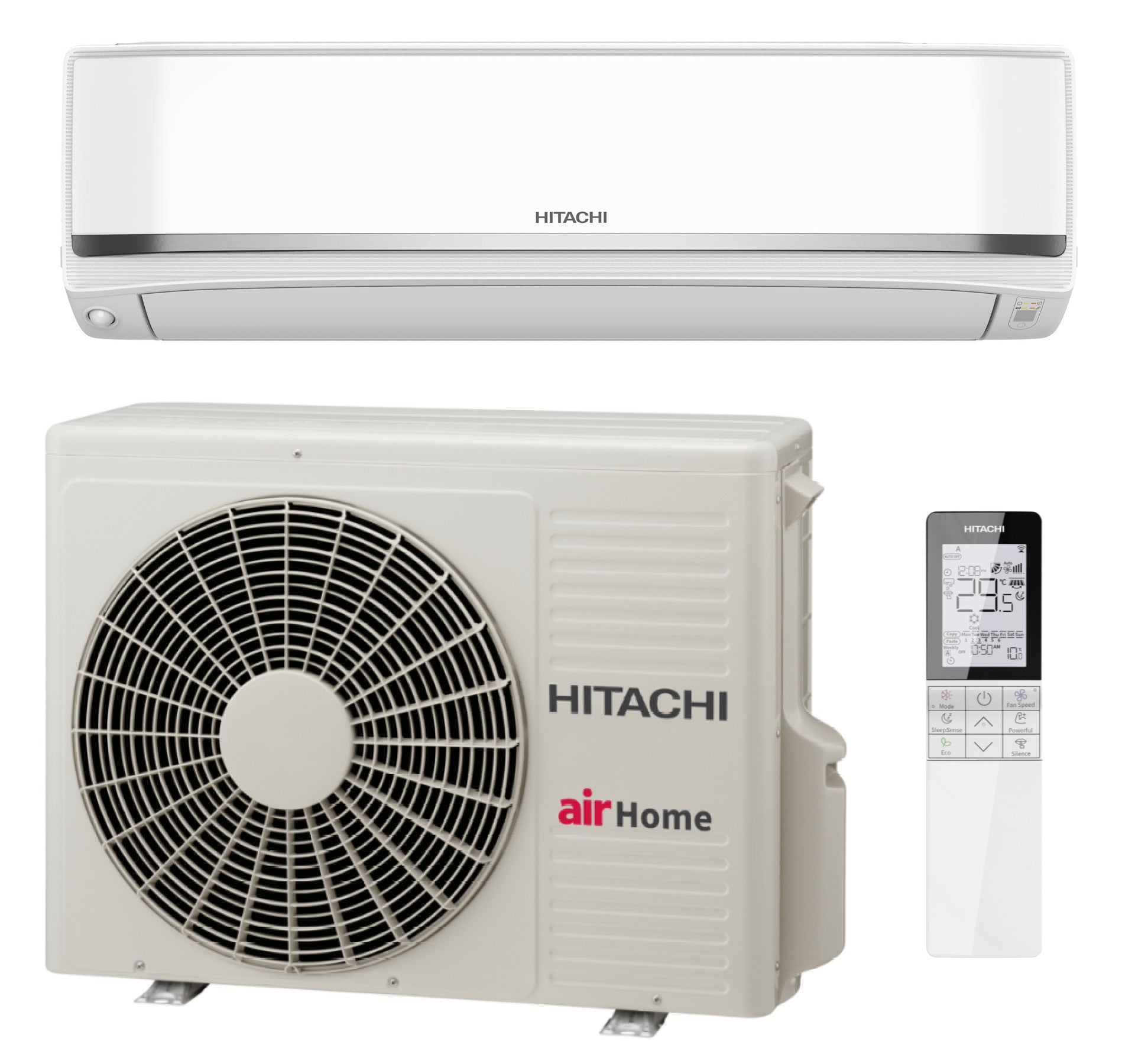 Hitachi RAK-XJ35RHAE + RAC-XJ35WHAE – Wandgerät-Set 3,5 kW R32 – Split-Klimaanlage