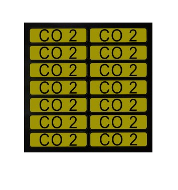 Aufkleber für Richtungspfeile CO2 (1 Satz = 14 St.)