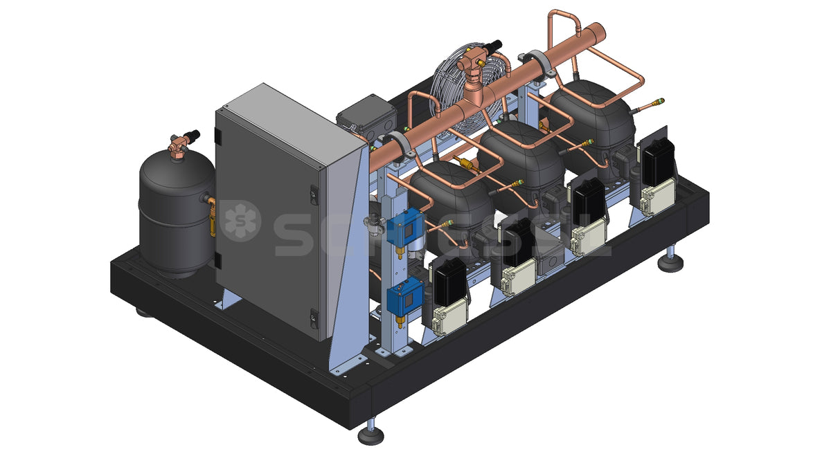 Rivacold Verbundsatz mit Schaltkasten C3NMC21Y0R12-04 m.Verflüssiger+OA+DT