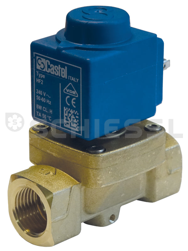 Castel Magnetventil m.Spule HF2 230V 1132/04A6 G1/2" -Wasser-(o.Stecker)