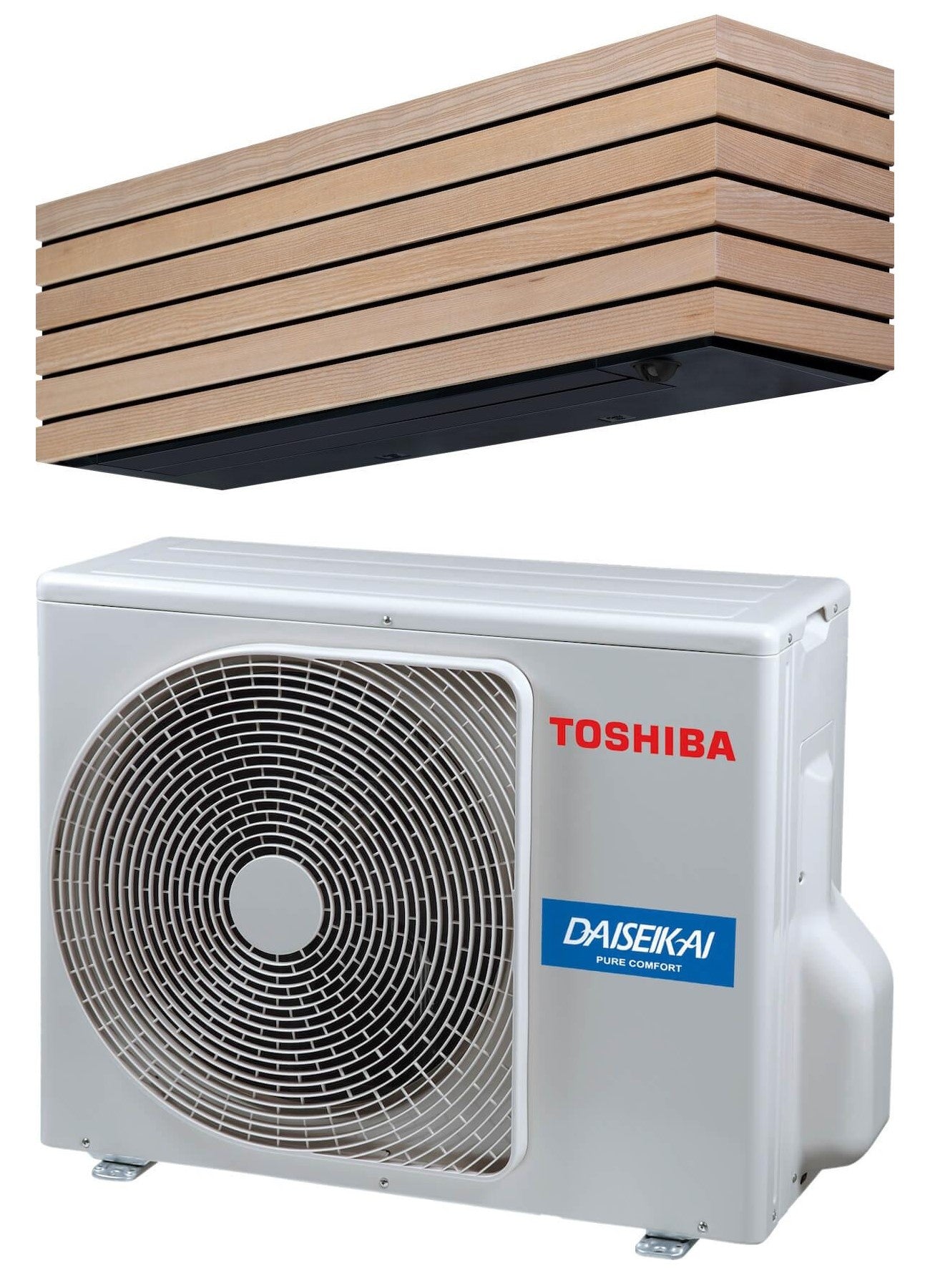 TOSHIBA DAISEIKAI 10 Wood Monosplit Wandgerät-Set - RAS-B13S4KVDG-E + RAS-13S4AVPG-E - 3,5 kW