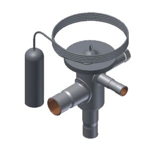 Danfoss Expansionsventil R407C TUBE4 N Löt 6x12mm 068U1914