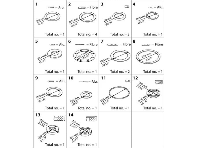 Danfoss Reparatur Kit f. PM, PML/X, MRV, Gr.40 MEV 027F3152
