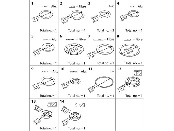 Danfoss Reparatur Kit f. PM, MRV, Gr.125 MEV, PMFH 027F3150