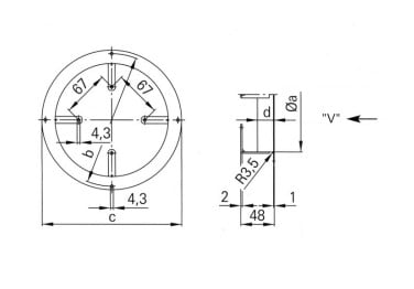 EBM Wandring D=254mm saugend (V) 52546-2-4037