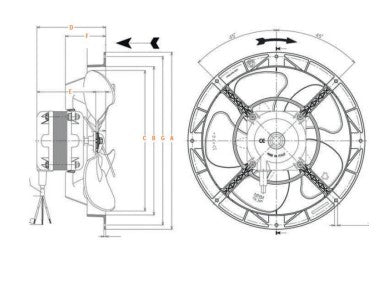 Glems Ventilator axial GT5R-170