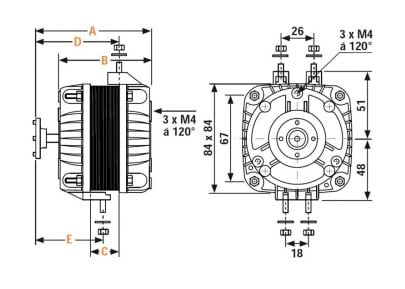 Glems Ventilatormotor GT16-A/E-5