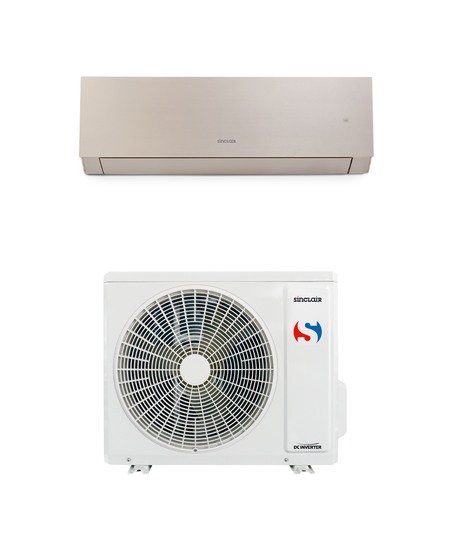 Sinclair SIH-09BIMC + SOH-09BIM – Wandgerät-Set champagner 2,7 kW R32 – Split-Klimaanlage
