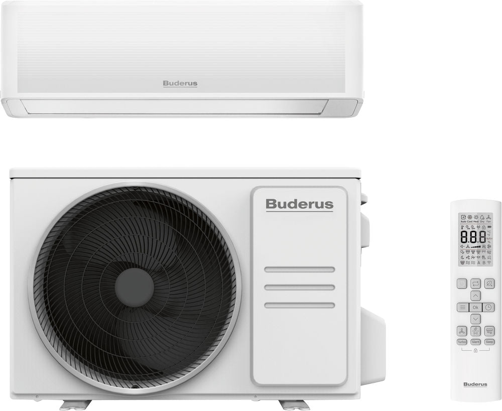 Buderus Logacool AC186i.3-2,6-Set 2,6 kW – Singlesplit-Klimageräte-Set – leise & effizient