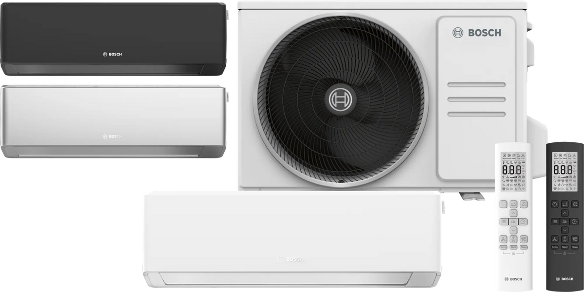 Bosch CL7000iU W 35 ES + CL7000i 35 E Single-Split Wandgerät-Set Silber 3.4 kW