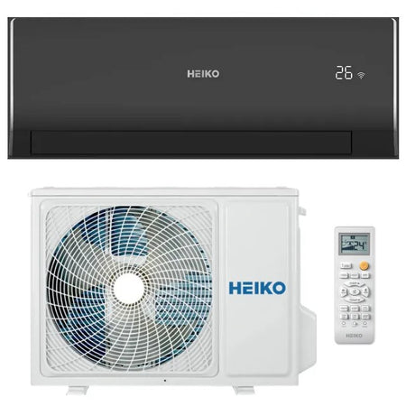 Heiko Rosa Black 3,2 kW Split Klimaanlage Set WLAN R32 A++ für 30m²