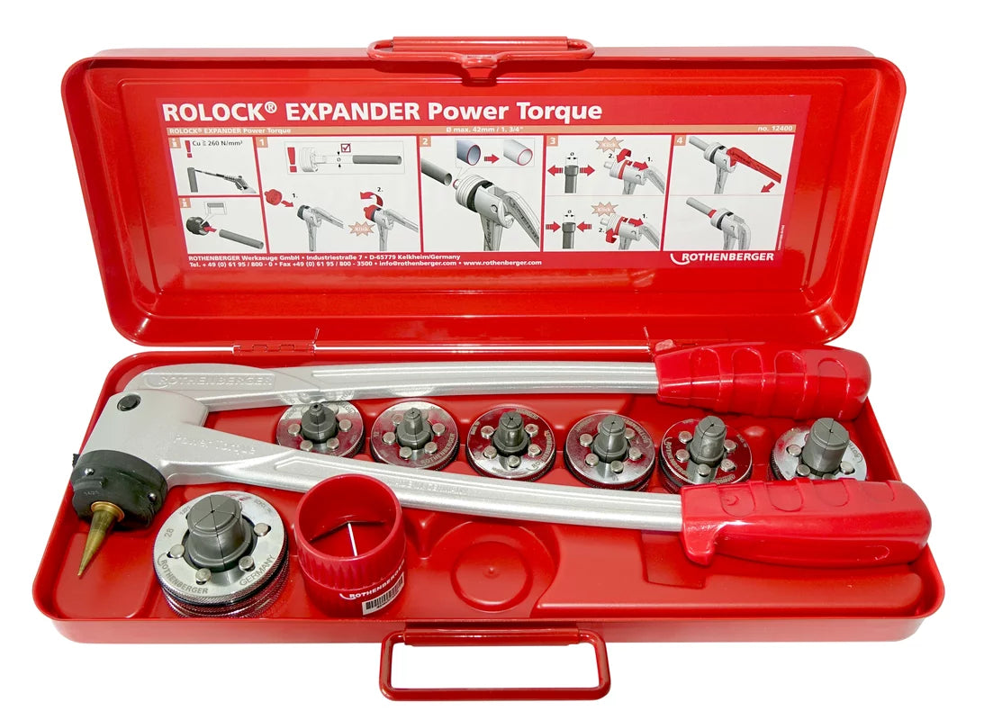 Rothenberger Expander Satz i. Kasten ROLOCK 10-12-15-16-18-22-28mm