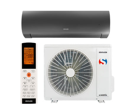 Sinclair SIH-13BITB + SOH-13BIT – Wandgerät-Set graphit 3,5 kW R32 – Split-Klimaanlage
