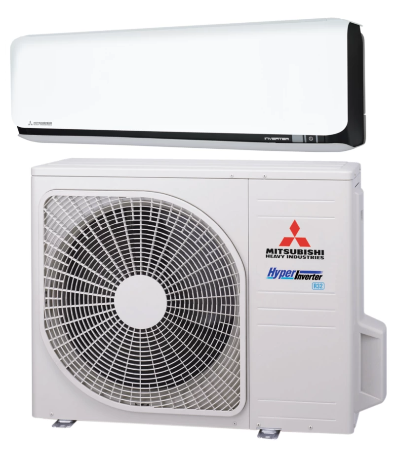 Mitsubishi Heavy SRK20ZSX-WFB + SRC20ZSX-W – Wandgerät-Set Schwarz/Weiß 2,0 kW R32 – Split-Klimaanlage