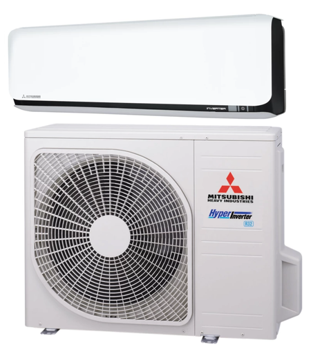 Mitsubishi Heavy SRK35ZSX-WFB + SRC35ZSX-W – Wandgerät-Set Schwarz/Weiß 3,5 kW R32 – Split-Klimaanlage