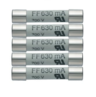 Testo Ersatzsicherungen 5erSet 630mA/600V 0590 0007