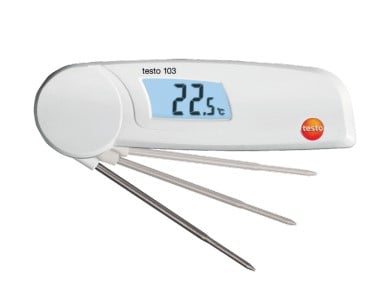 Testo Mini-Klappthermometer testo 103 m. digitalem Display 0560 0103